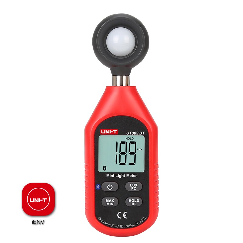 UNI-T UT383/UT383BT (Bluetooth) Mini Light Meter; Handheld Digital Illuminance Meter / Lumen Meter / Lux Meter