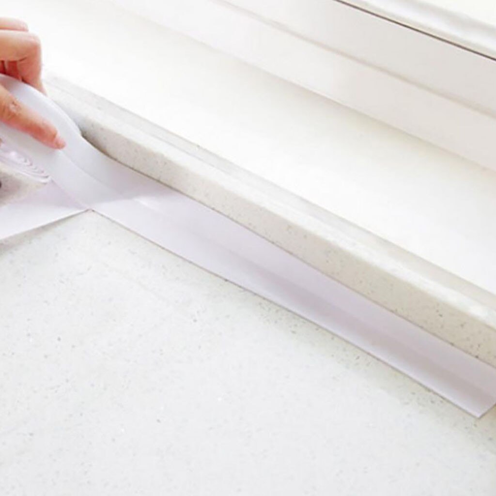 1 Roll Practical Pvc Kitchen Bathroom Wall Sealing Tape Waterproof Mold Proof Adhesive Tape Crack Repair Tape 3.2mx2.2cm #lr1