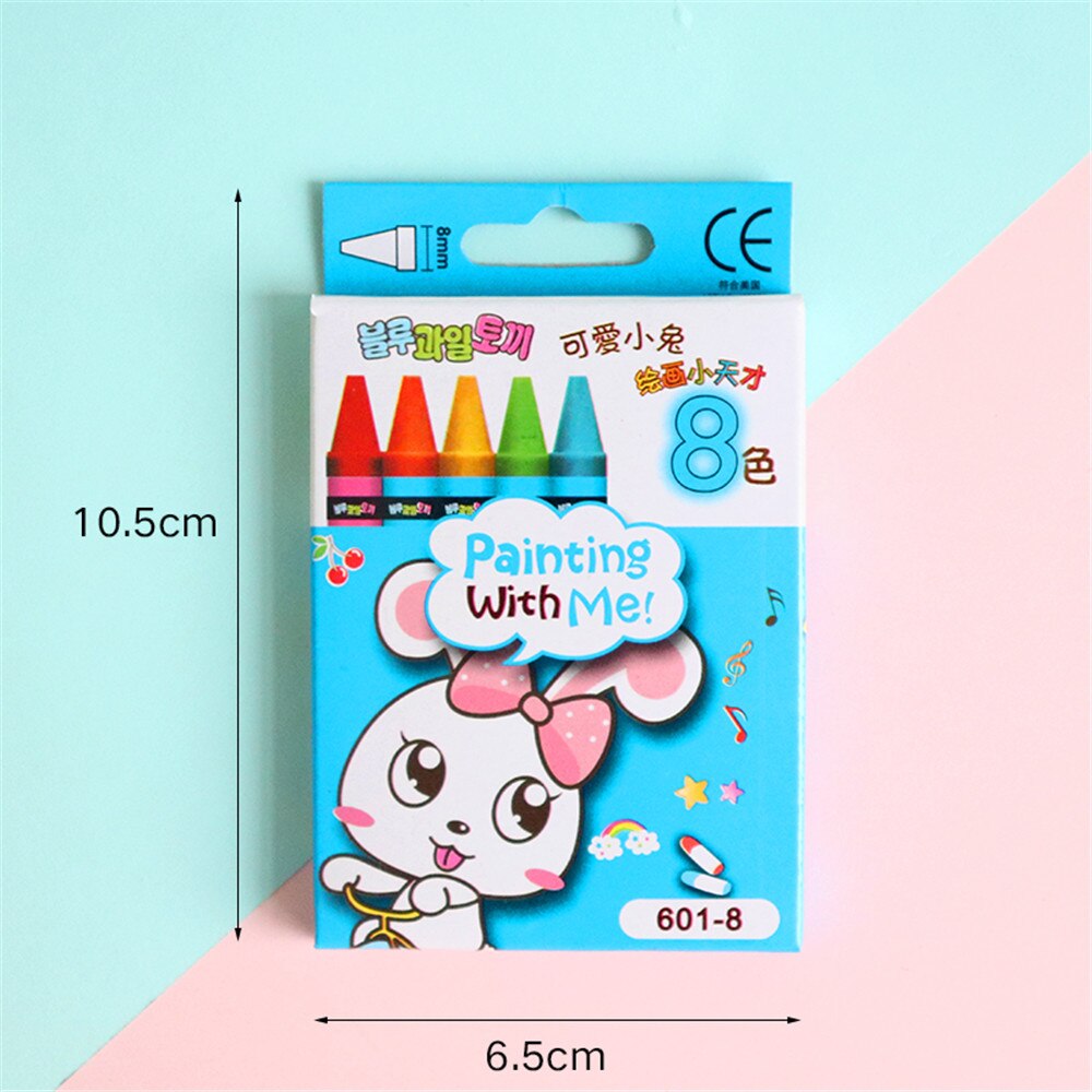 Crayones de cera no tóxicos para niños, pluma de Graffiti para pintar, dibujar, plumas en colores Pastel, subrayadores, suministros de arte para niños, 8/12/24 colores: 8 colors blue