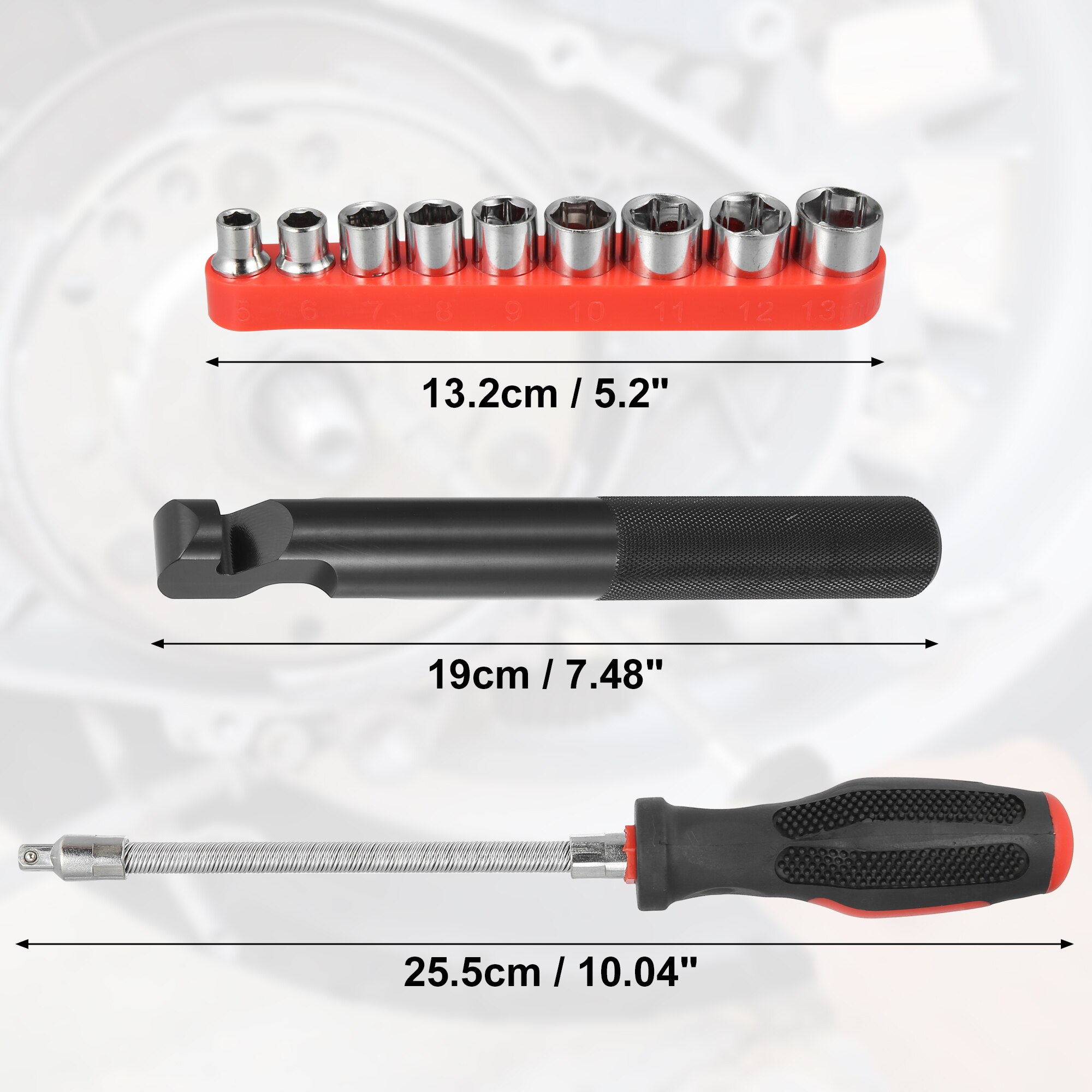 Motoforti 1 Set Belt Changing Tool Clutch Cover Removal Tool Black for Polaris RZR 800 900 S 1000 XP XP4 General 1000