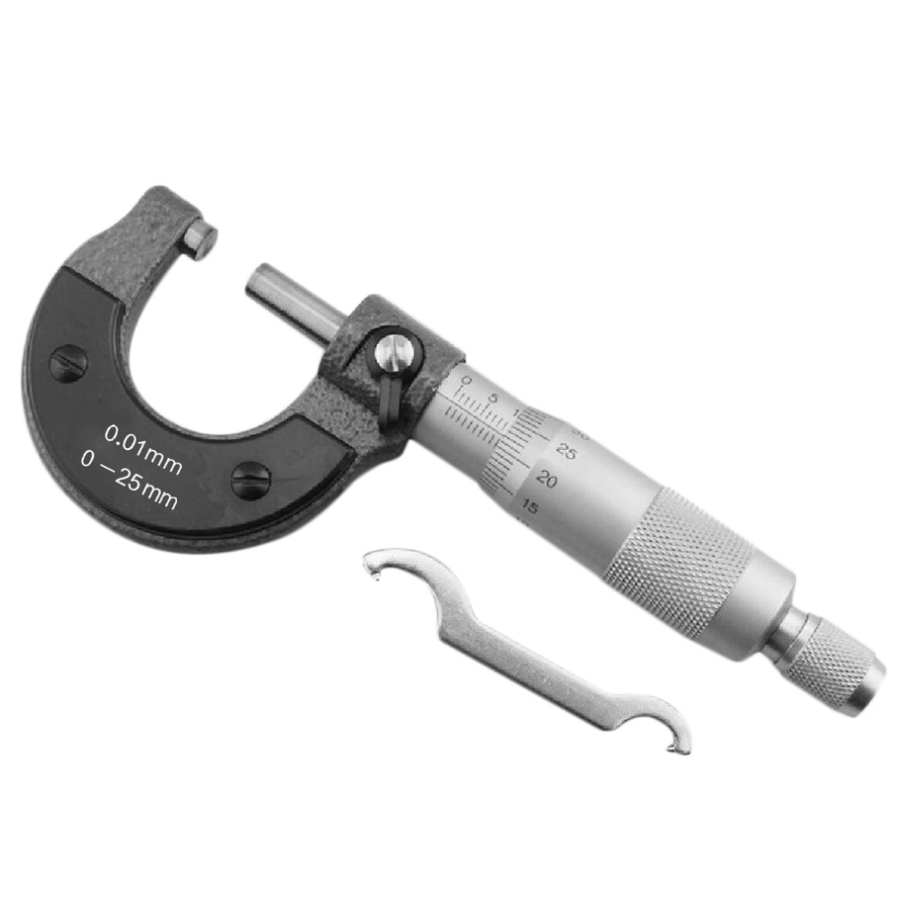 Best 0-25mm 0.01mm Gauge Outside Metric Micrometer Tool With Metal For Mechanist Caliper Tool
