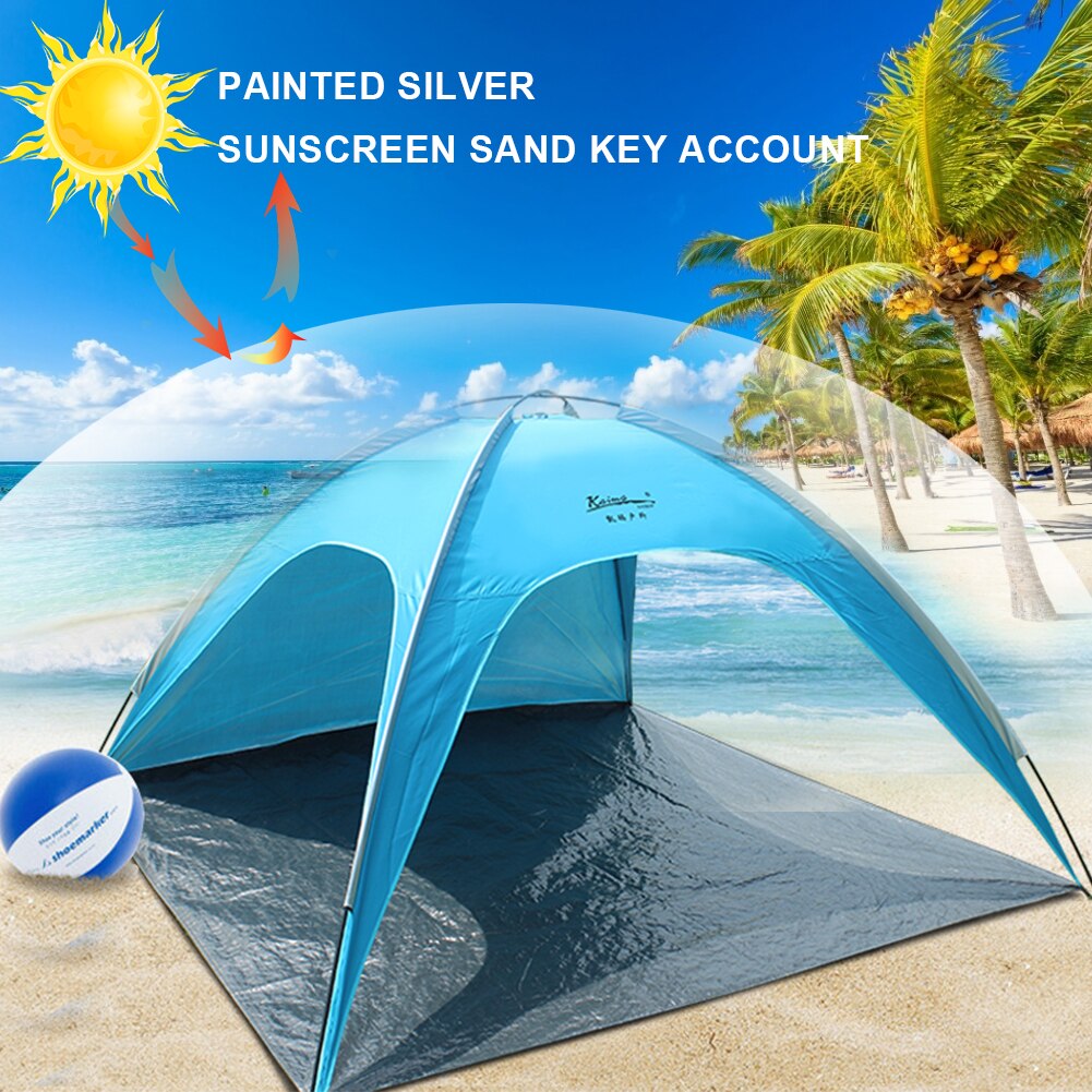Tienda de campaña para la playa, refugio de protección solar de 3 a 3 personas, toldo de sombra fácil de llevar con bolsa para la playa, pesca, Picnic,