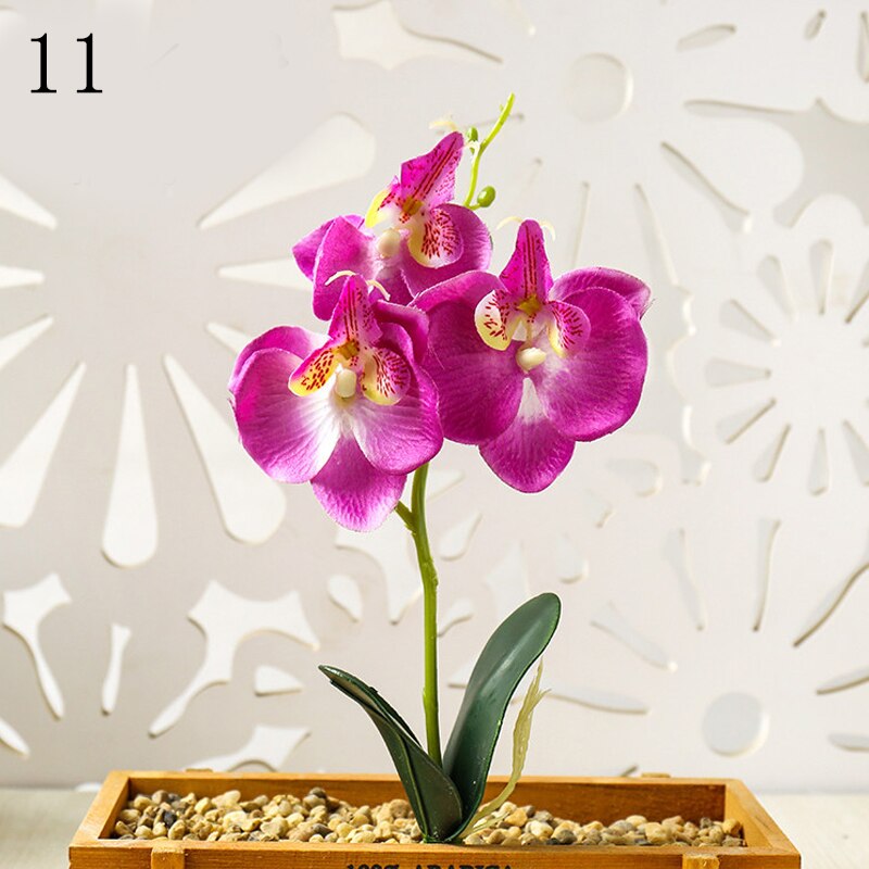 29cm de haut soie fleur artificielle papillon orchidée fleur d'orchidée pour nouvelle maison maison mariage Festival décor Simulation fleur: 11