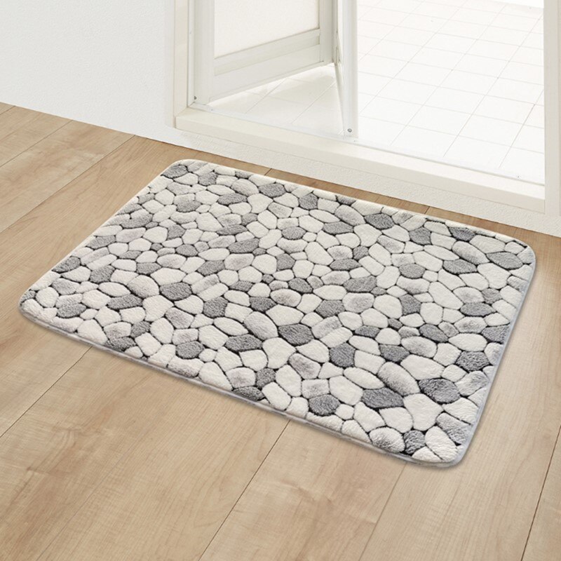 Tapis en feuille d'érable imprimé | Tapis résistant à la saleté, antidérapant sous vide, tapis absorbant pour salon, tapis de salle de bains: Grey Stone / 600MMX900MM