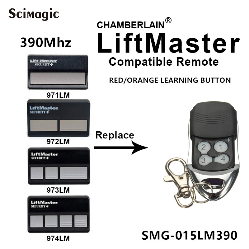 Chamberlain 971LM 972LM 973LM 970LM LiftMaster Garage Door Opener Remote Control Gate Transmitter 390 mhz