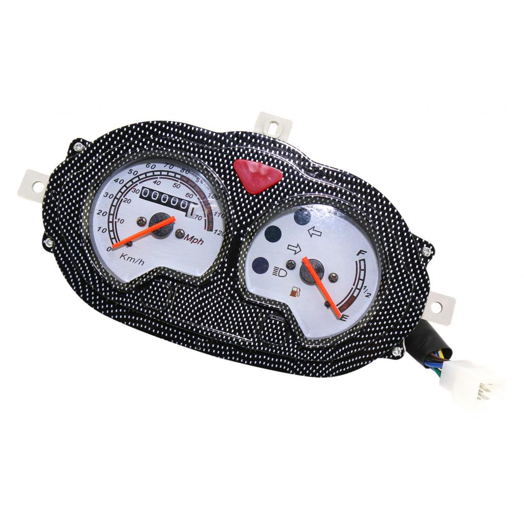 Scooter Speedometer Motorcycle Speedometer Dash Mount Assembly for CPI POPCORN, HUSSAR KEEWAY FOCUS, FACT,Yamati RX8 Gas Gauge