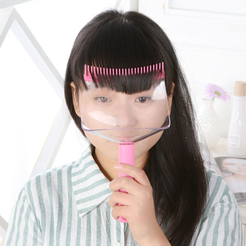 Diy franja de cabelo corte pente clipe portátil aparador penteado digitação guarnição ferramenta