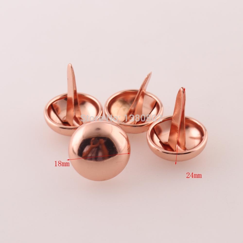 50 stk / lot 18mm/20mm sølv / bronze / rosa guldfarve store brads til scrapbooking dekorative brad diy håndlavet tilbehør: Lysegul