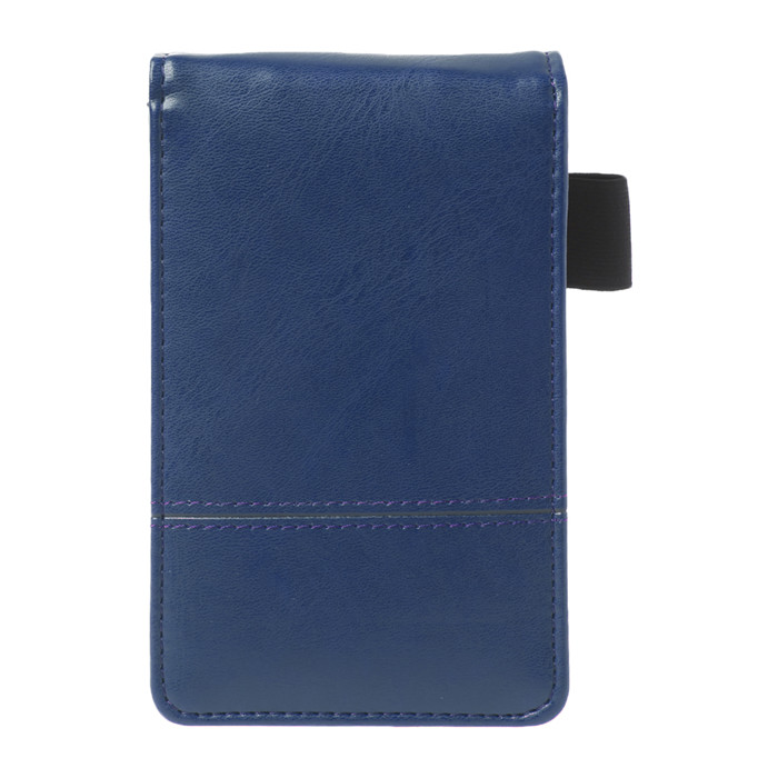 Pocket A7 Notebook Leather Cover Notepad Memo Diary Planner with Calculator Business Work Office Supplies: dark blue