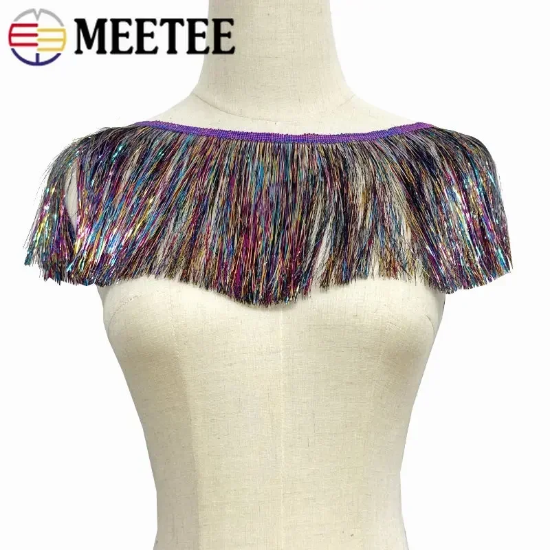 Borlas de flecos de colores para ropa, cinta de decoración para cortinas, accesorios de costura, 15cm, 1/2/4 metros