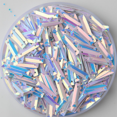 2000 Stks/partij 3X14Mm Rechthoek Cup Losse Pailletten Voor Schoenen &amp; Cap &amp; Kleding Naaien Decoratie Materialen/bruiloft Beauty Accessoires: White