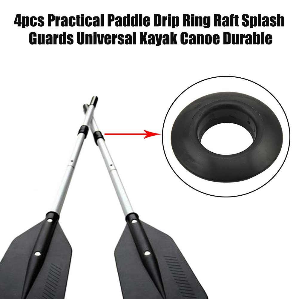 4Pcs Praktische Voortbewegen Paddle Drip Ring Kayak Kano Duurzaam Splash Guards Universele Installeren Water Sport Zware Rubber