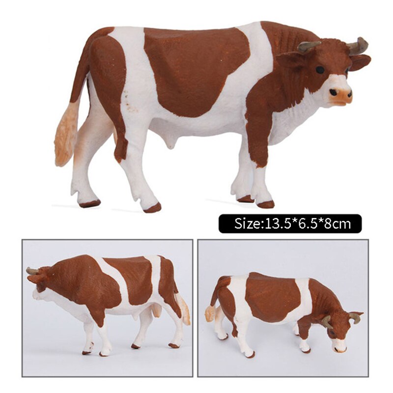 Animal toy model solid simulation set children's farm animal toys student cow buffalo Buffalo Bison ornaments: J