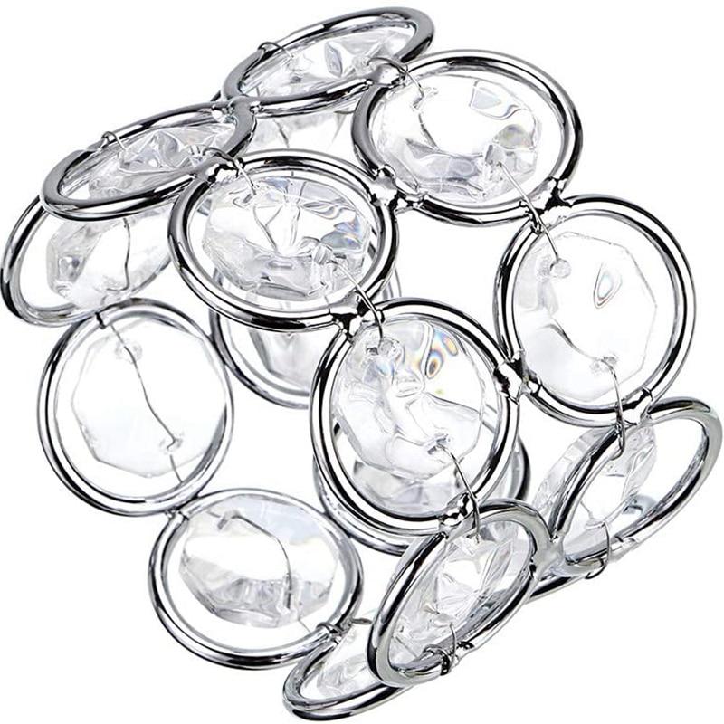12 Pcs Crystal Beaded Napkin Ring Handmade Shiny Napkin Holders for Wedding Party Dinner Table Decoration