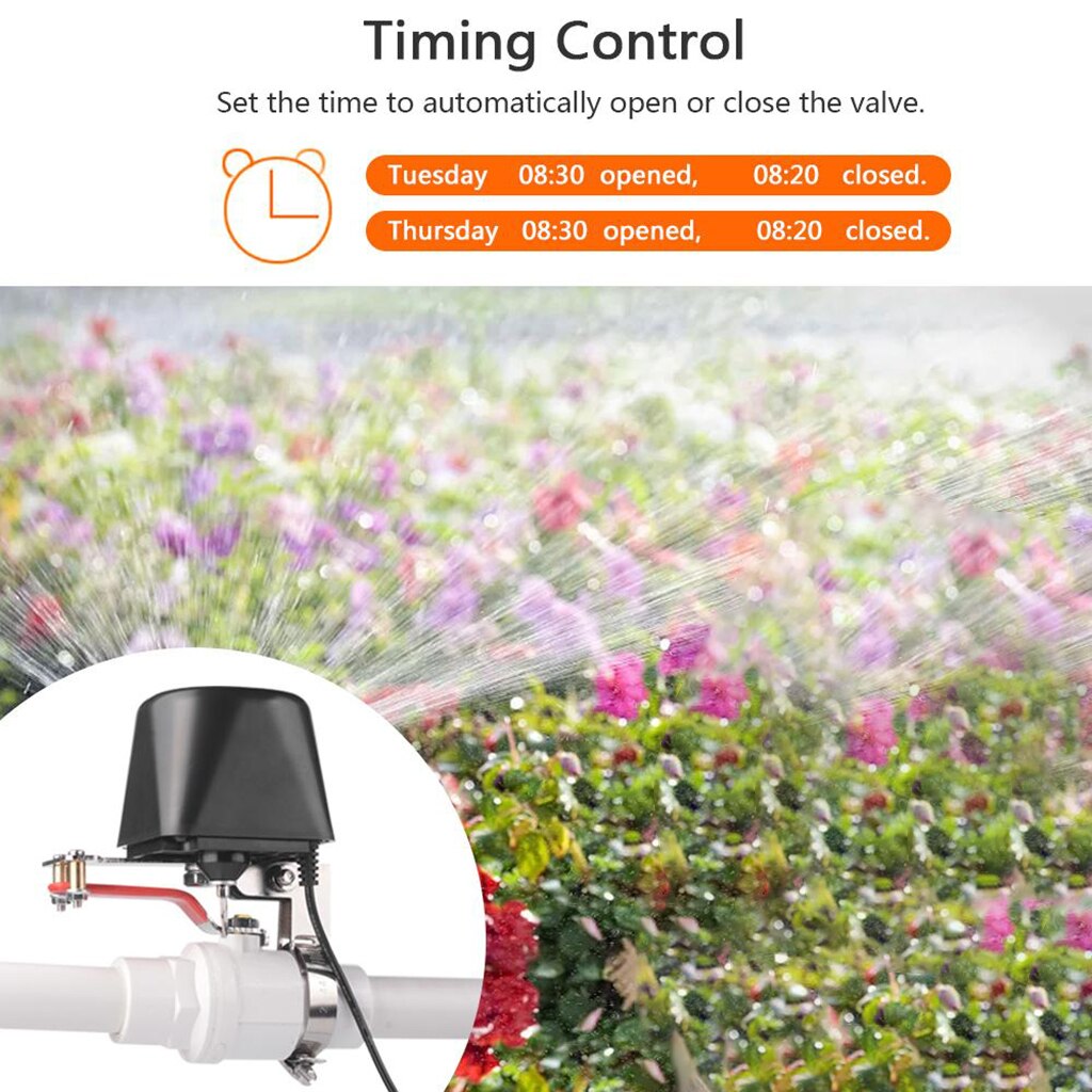 Wifi Smart Valve Control Water Valve Water Gas Valve Wireless Sprinkler Controller Shutoff Voice/APP Remote Control Water Valve