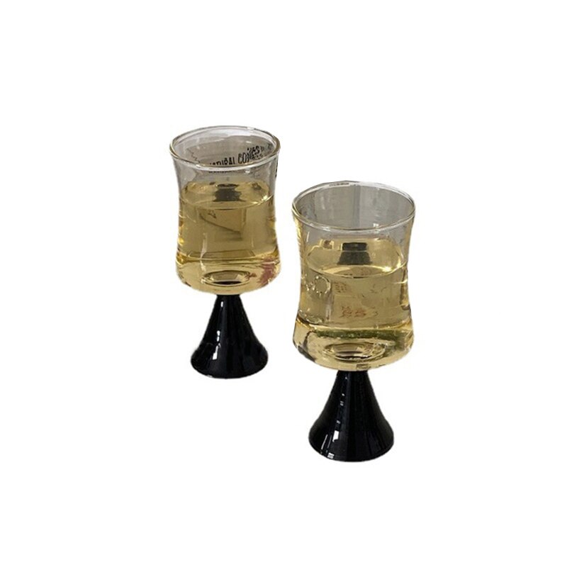Taza de jugo Medieval de vidrio, vaso curvo , resistente al calor taza de agua, utensilios para beber, estilo Ins