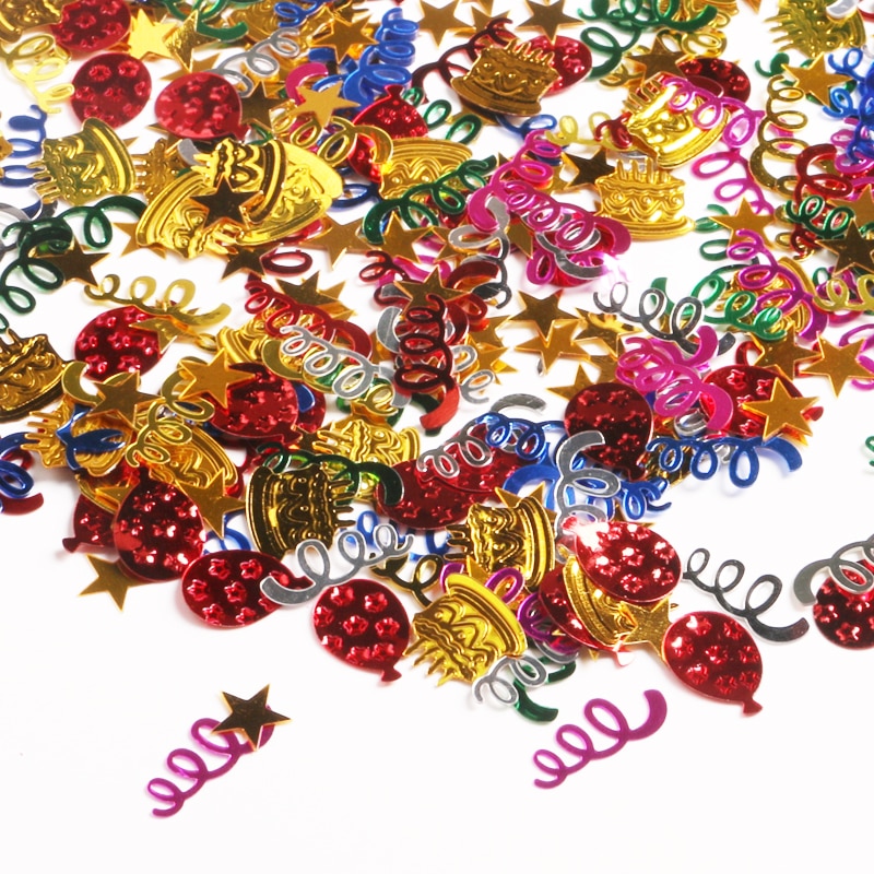 Guld konfetti digitals figurer mousserende konfetti paillet fødselsdagsfest dekoration voksen bord spreder