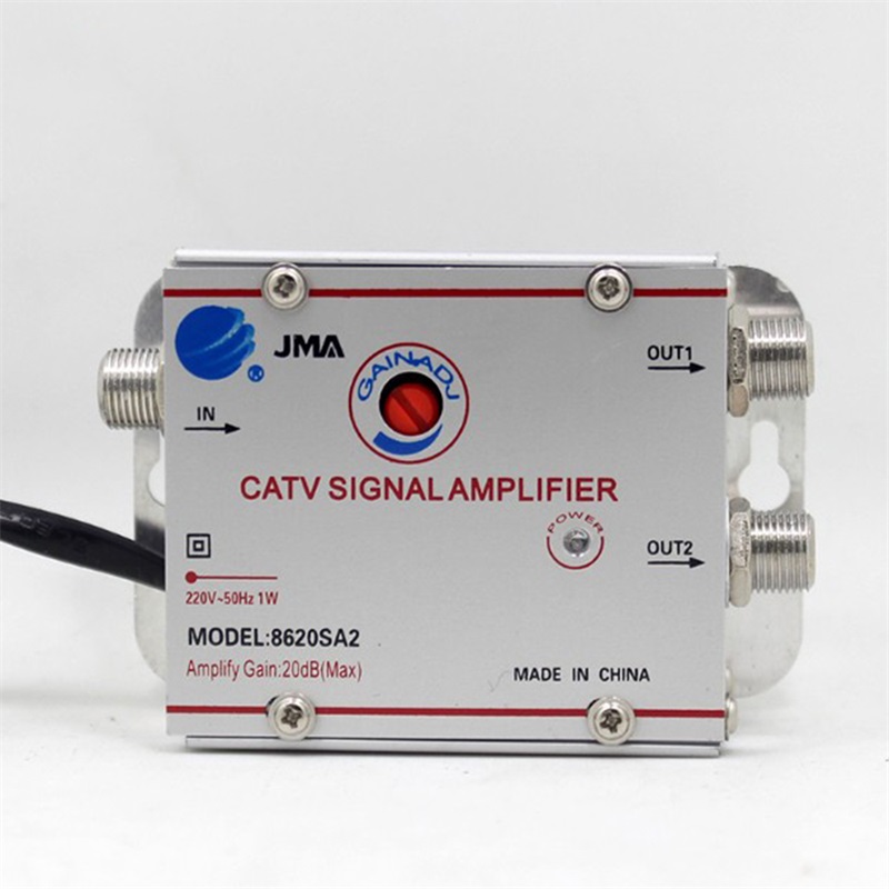 2/3 Way 20db CATV TV Antenna Signal Amplifier Booster Splitter US plug AMP Splitter Home TV Equipments 45Mhz to 860MHz