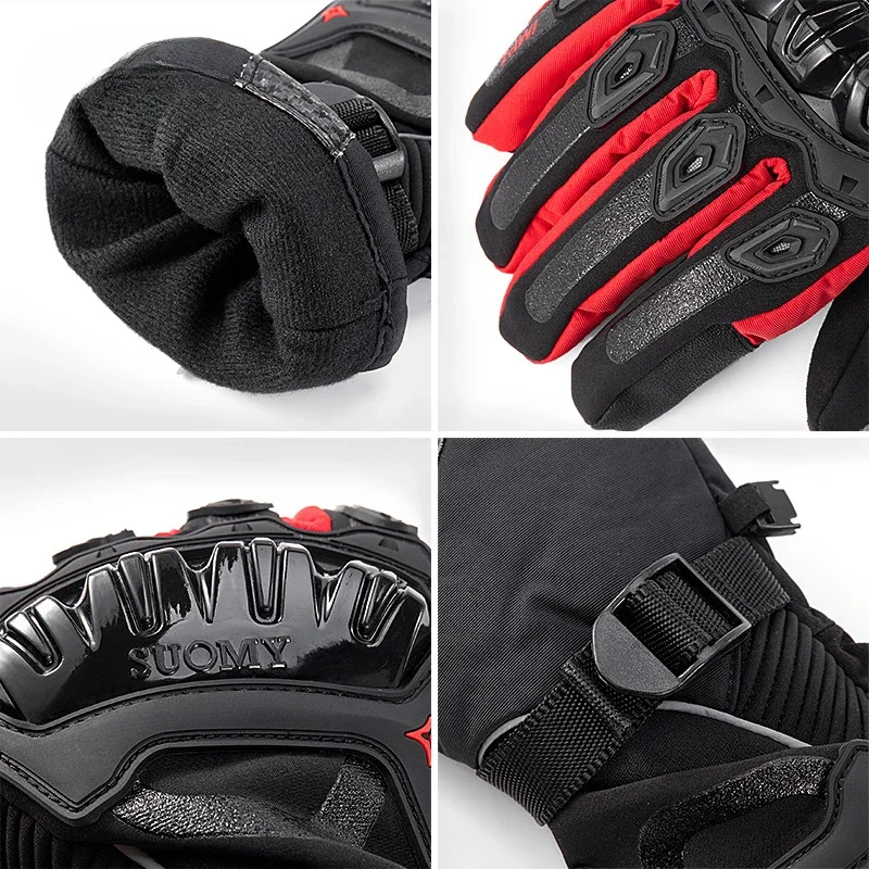 Gants de moto d'hiver imperméables et chauds adaptés à toutes les saisons, pour motos, gants pour hommes et tout-terrain