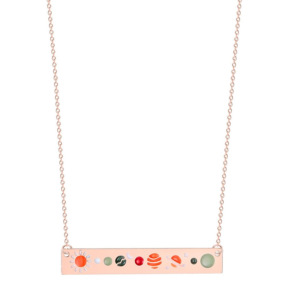 MLING Jahrgang Gold Rose Halskette Astronomie Mond- Mond Phase Anhänger Halskette Für Frauen: SP0591A-3R