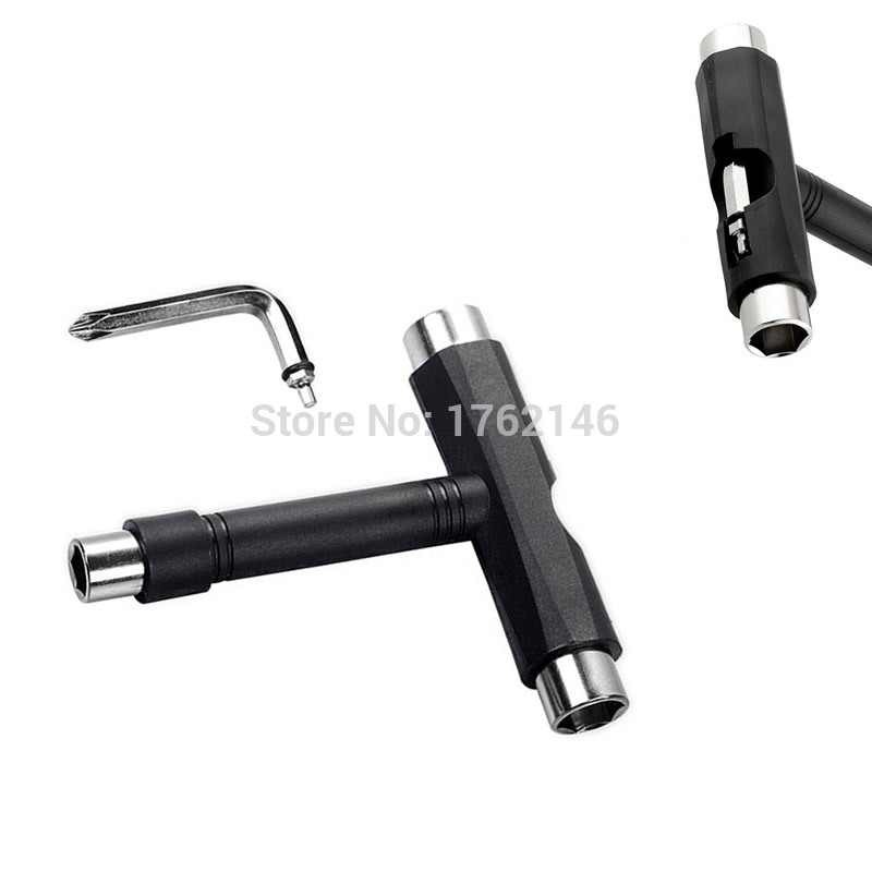 T wrench Roller Skate Skateboard Scooter T Shape Board Tool &amp; Allen Key with multi-function Universal