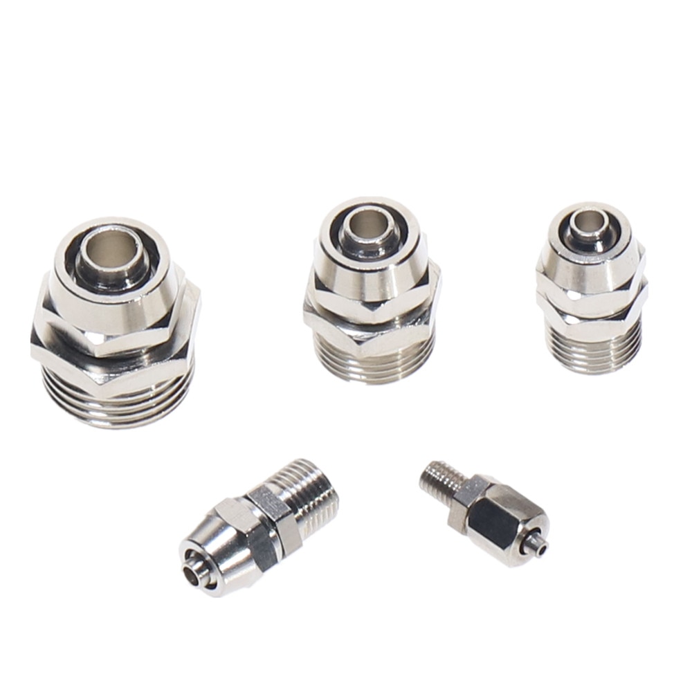 Pneumatisk koppling rör luftkoppling snabb tryck 4 6 8 10 12mm slang snabb vridning av luftlåsmutter genomgående kopplingar 1/8 &quot; 1/4 &quot; 3/8 &quot;