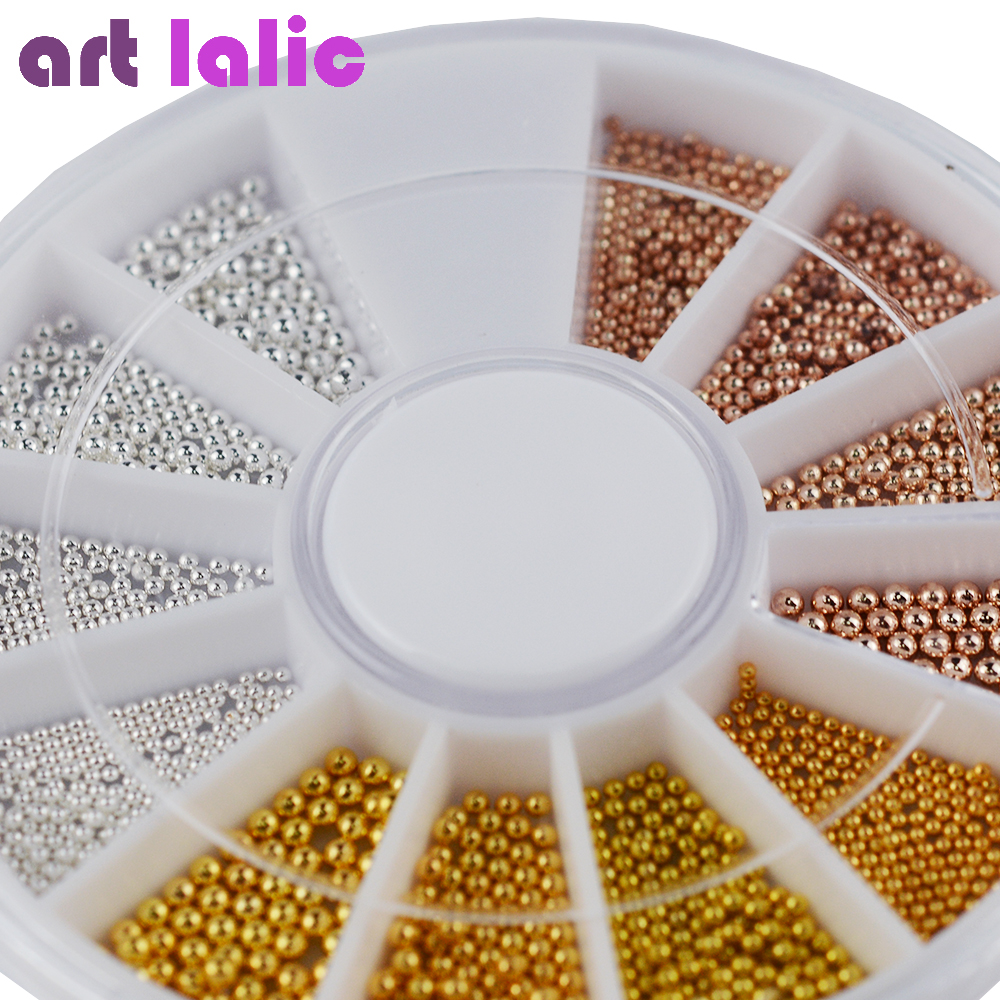 3D Micro Perlen Für Nail Art – Strass & Caviar Deko In Rose Gold, Silber, Schwarz, Gold