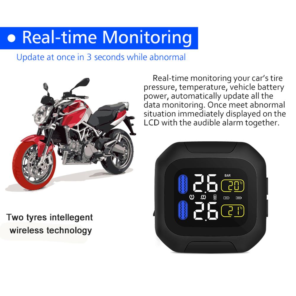 CAREUD Sistema di Monitoraggio Della Pressione Dei Pneumatici Moto Super-Protezione Solare Impermeabile Tpms Sistema di M3 TPMS Universial Impermeabile