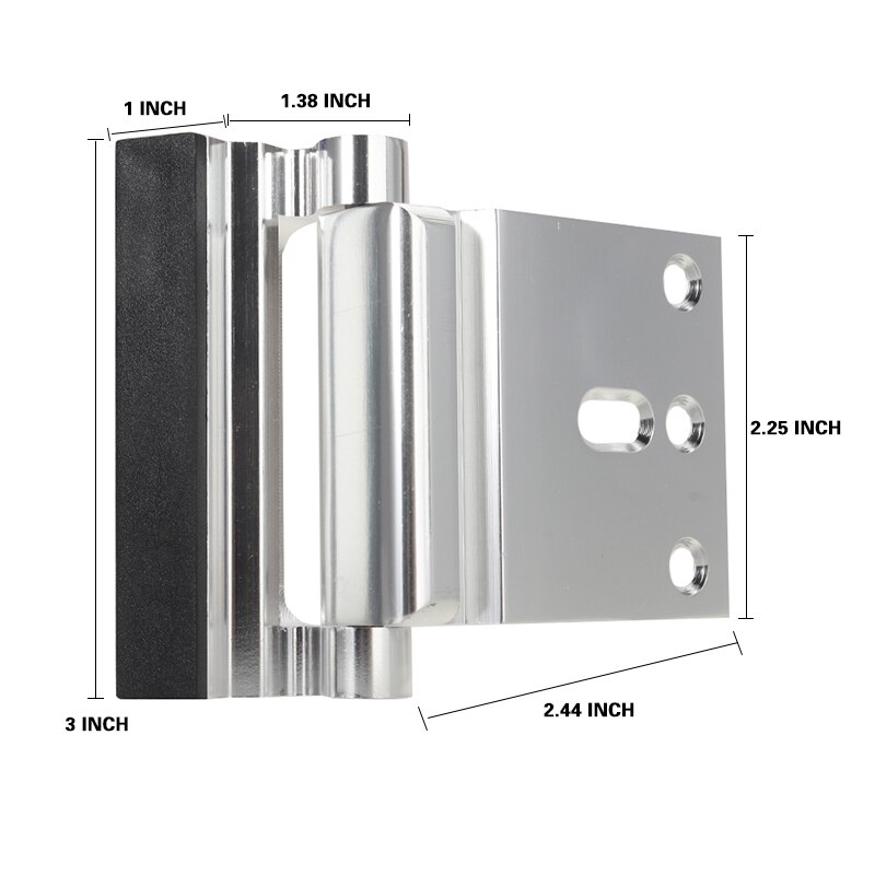 1Pc Aluminum Home Security Defender Lock High Security Door Reinforcement Lock Safety Tool Silver/White Door Reinforcement Locks