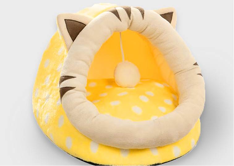 Cama suave y cálida para gatos, casa cálida de invierno, cueva para perros, nido suave, perrera, cama para gatitos, saco de dormir para perros pequeños y medianos: XS / Bosque Verde