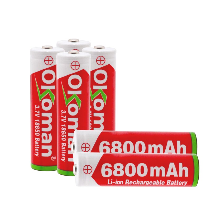 100% Original 3.7v 6800mah 18650 Lithium Rechargeable Battery For battery pack power tool Flashlight batteries