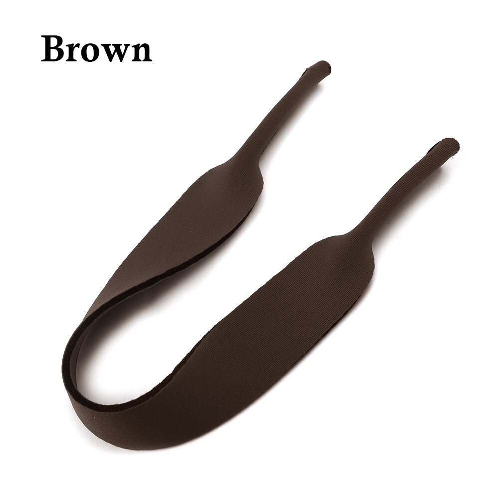 Anti-Slip Neoprene String Silicone Sunglasses Chain Strap Rope Eyeglasses Strap Head Band Floater Cord High Elastic Glasses Band: Style1-brown
