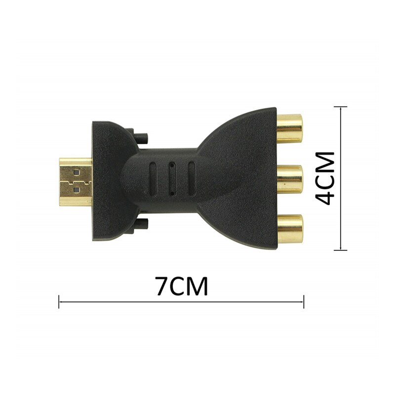 720P 1080P HDMI-3RCA Adapter Hdmi Male Naar 3 Rca Vrouwelijke Composiet Av Audio Component Video Converter Voor Hd tv Dvd Projector Lcd
