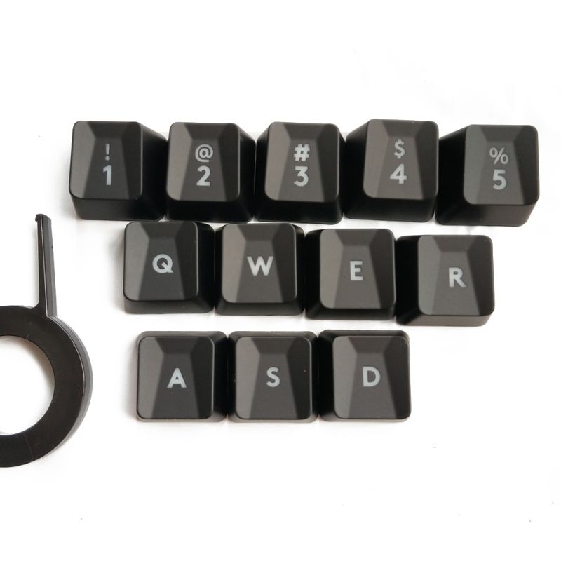 12 pçs colisão teclado keycaps para logitech g413 g613 g910 g810 g310 backlit keycap n0hc