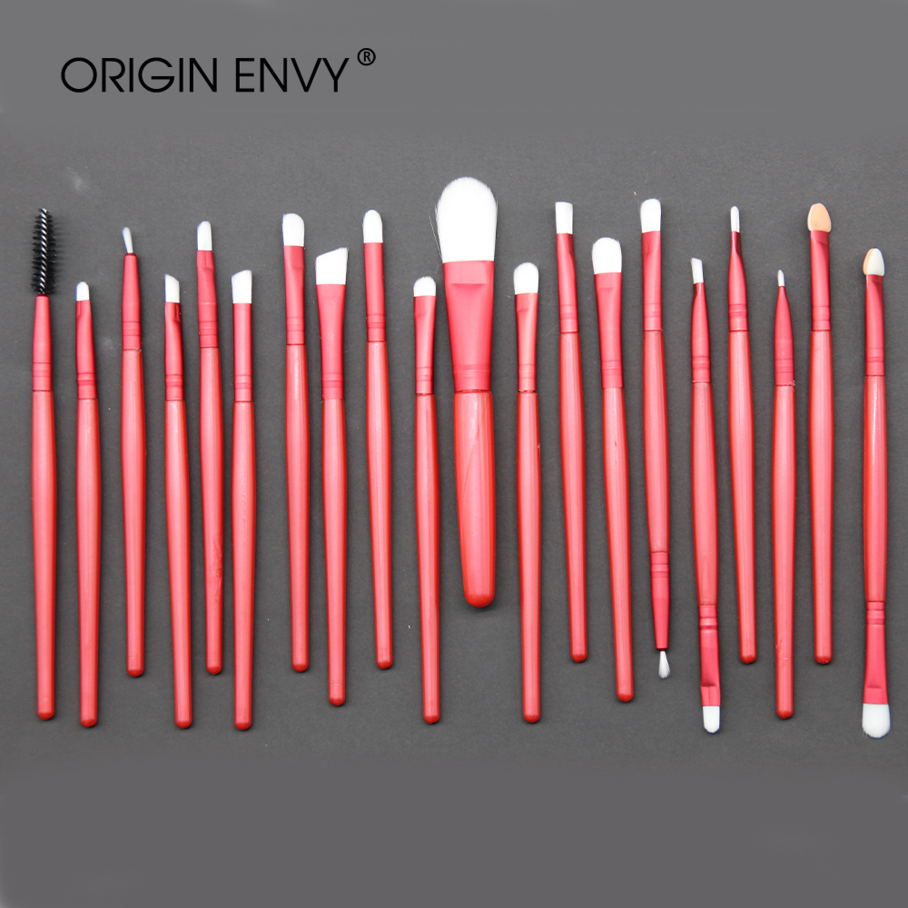 ORIGIN ENVY 20Pcs Multifunction Makeup Brushes Set Eye Makeup Brush Eyeshadow Brush Eyebrow Brush Makeup Tool Set Beauty: Red