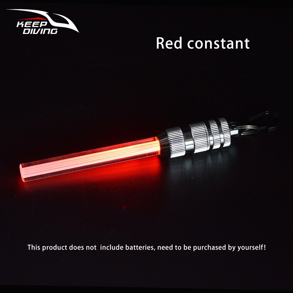 Underwater Safety Signal Light Bright LED Light Stick Scuba Night Dive Marker LED Torch: Red constant