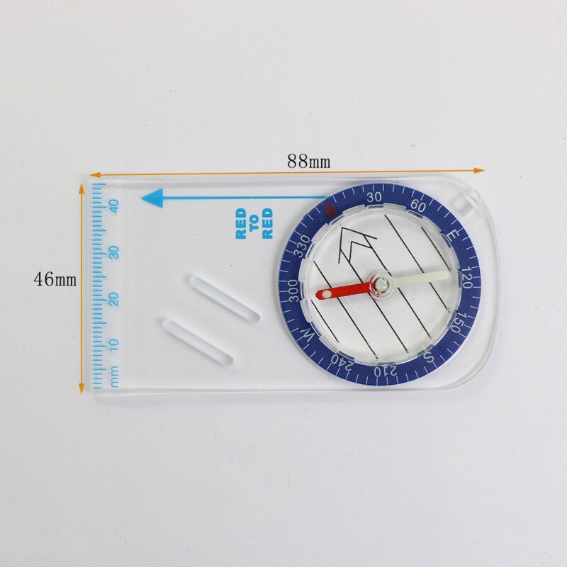 Outdoor Portable Thumb Compass Camping Directional Cross-country Race Hiking Compass Baseplate Ruler Map Scale Compass