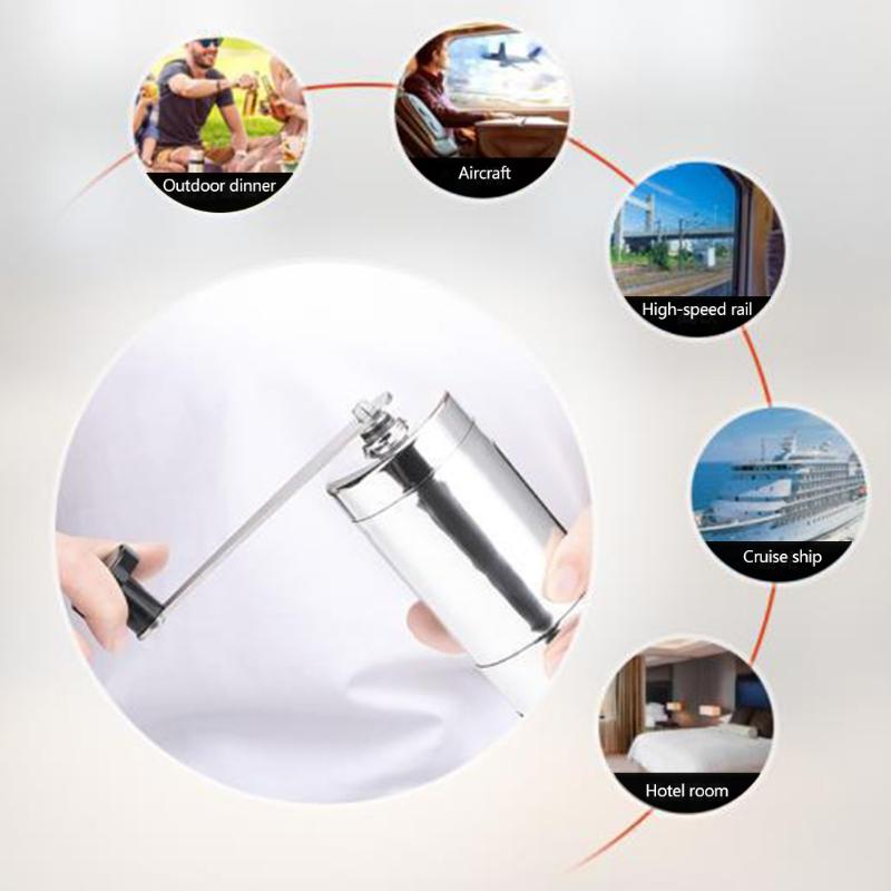 Mini handmatige koffiemolen roestvrijstalen koffiezetapparaat handgemaakte koffiemolen koffiebonen braammolens molen koffiezetapparaat