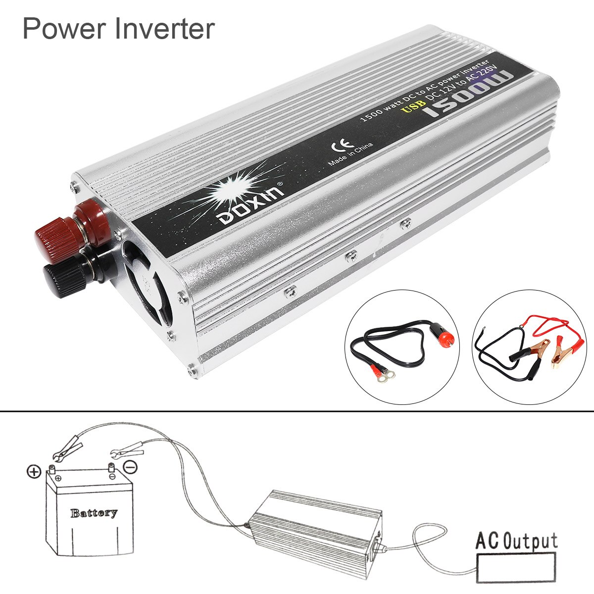 USB150W Home Car Power Inverter Converter DC 12 V 220 V Car Battery Charger Adapter Car Power Supply