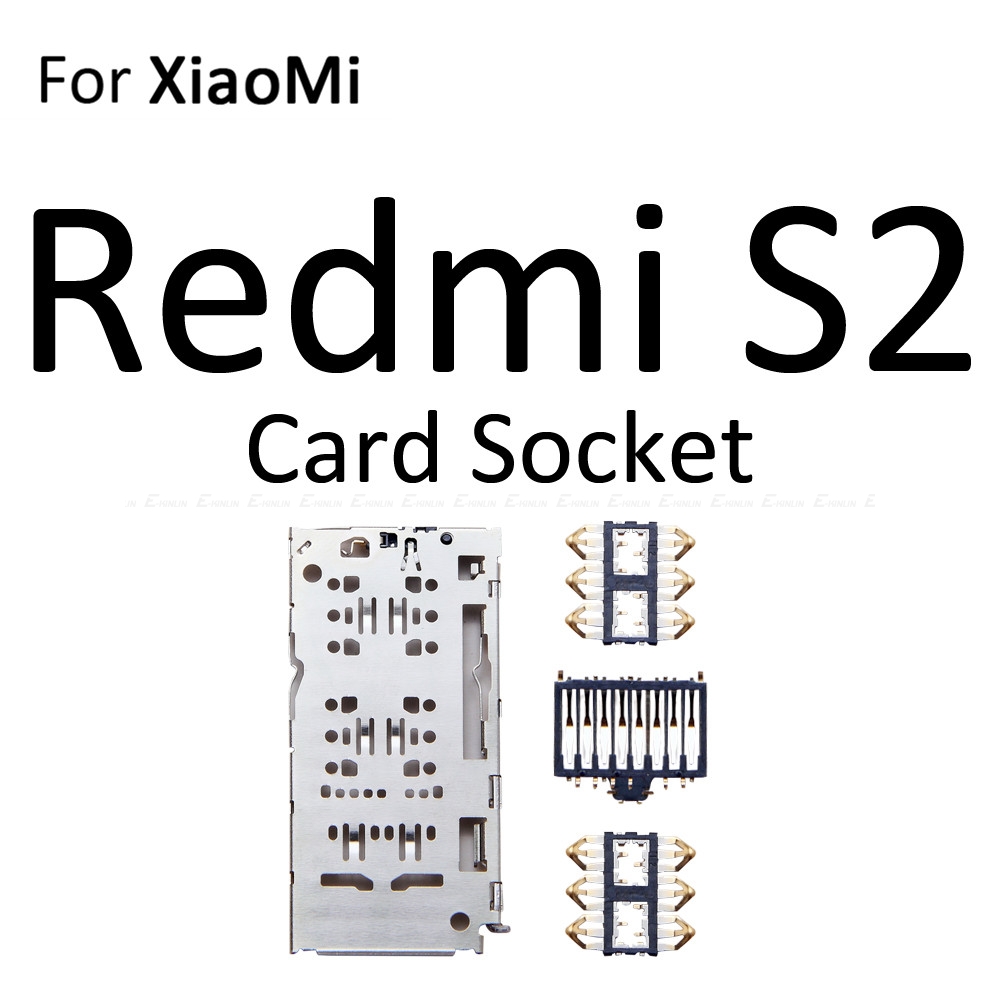 Carte Sim prise fente plateau lecteur support connecteur Micro SD adaptateur conteneur pour XiaoMi Redmi S2 7A 6A pièces de rechange