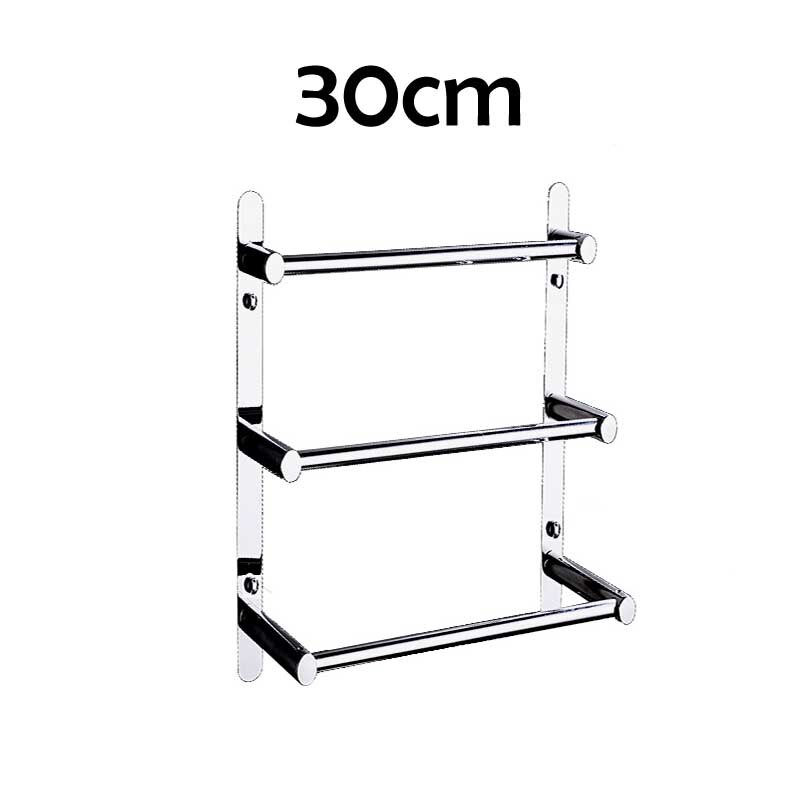 Three Layers Modern Towel Bar Brief SUS 304 Stainless Steel Polished Surface Bathroom Towel Rack Wall Mounted Towel Shelf Holder: 30cm