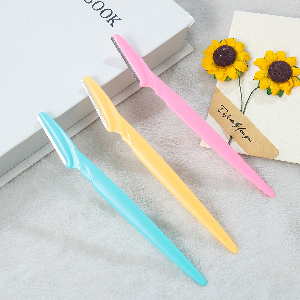 Recortador de cejas portátil, maquinilla de afeitar para cejas, removedor de vello Facial, tijeras, herramienta para dar forma a las cejas, maquillaje Facial, 10 Uds.