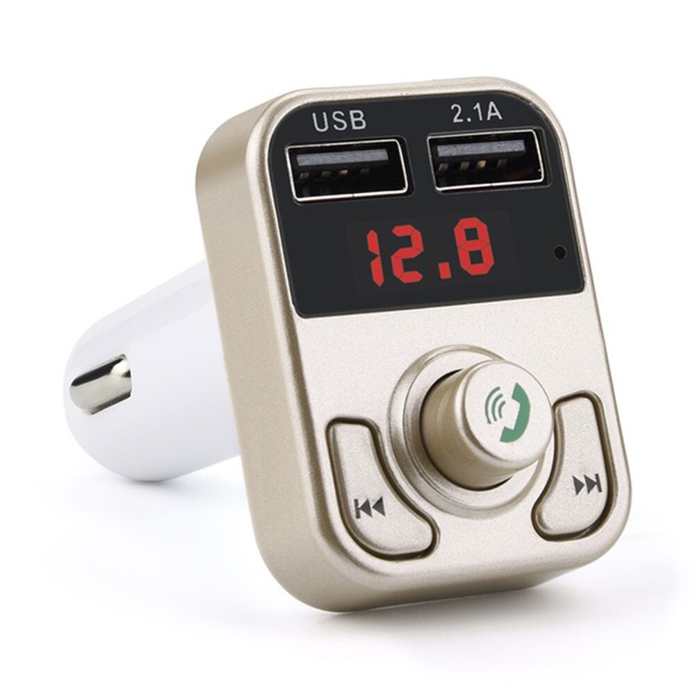 Universal- FM Adapter Bluetooth Absender MP3 USB Ladegerät Auto FM Sender FM Sender: Gold