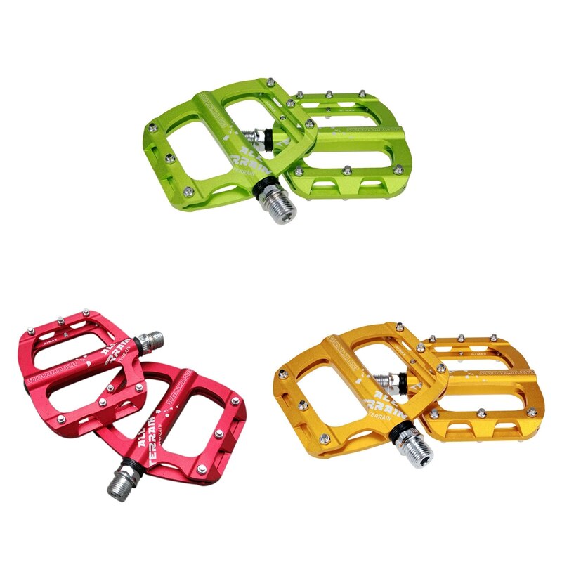 SEWS-Shanmashi Bike Pedals Aluminum Bicycle Flat Pedals Outdoor Durable Pedal for Mtb Road Bike