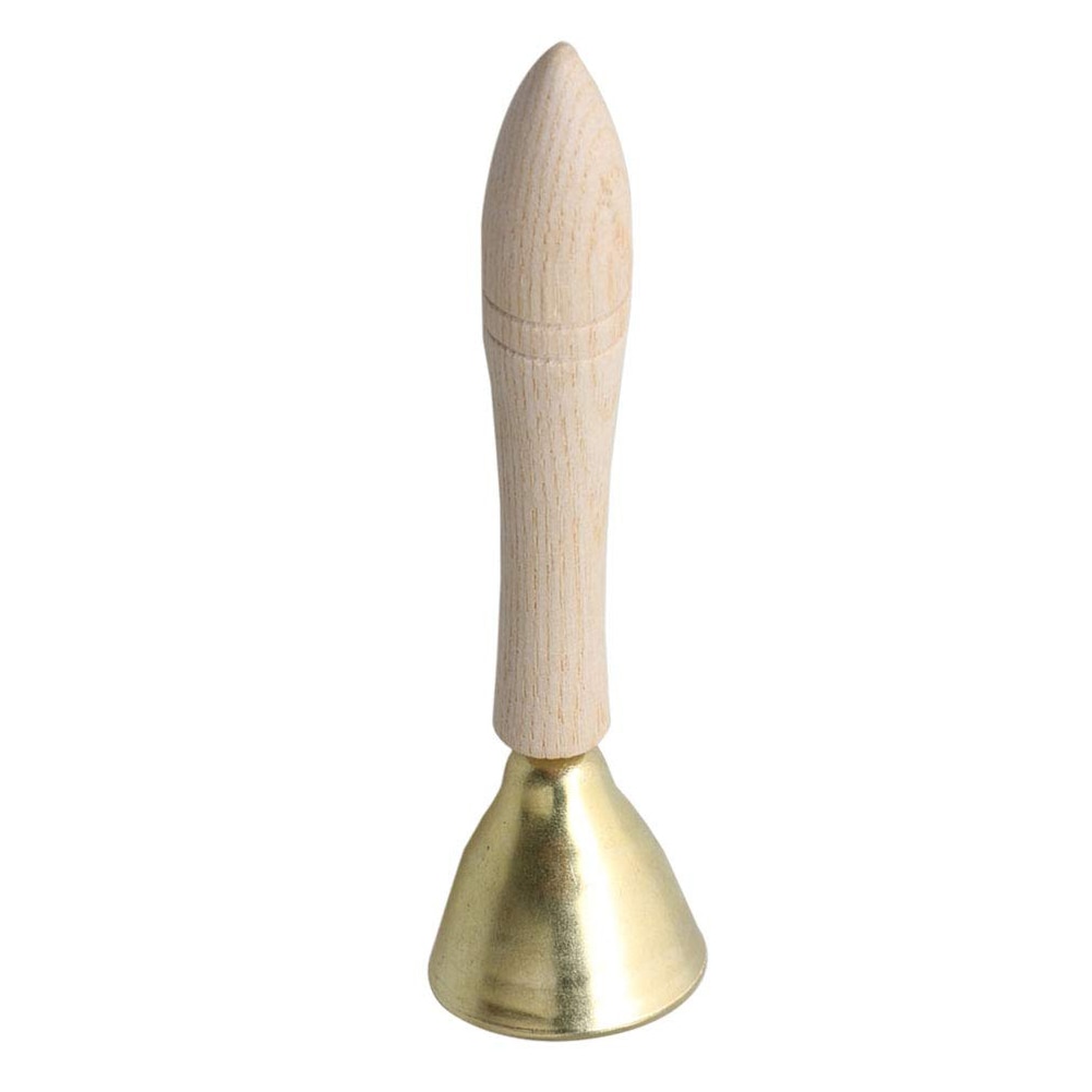 Juguete para niños, campanilla de mano con mango de madera para el hogar, de desarrollo portátil, juguete metálico no tóxico para niños, , boda Musical 2 piezas