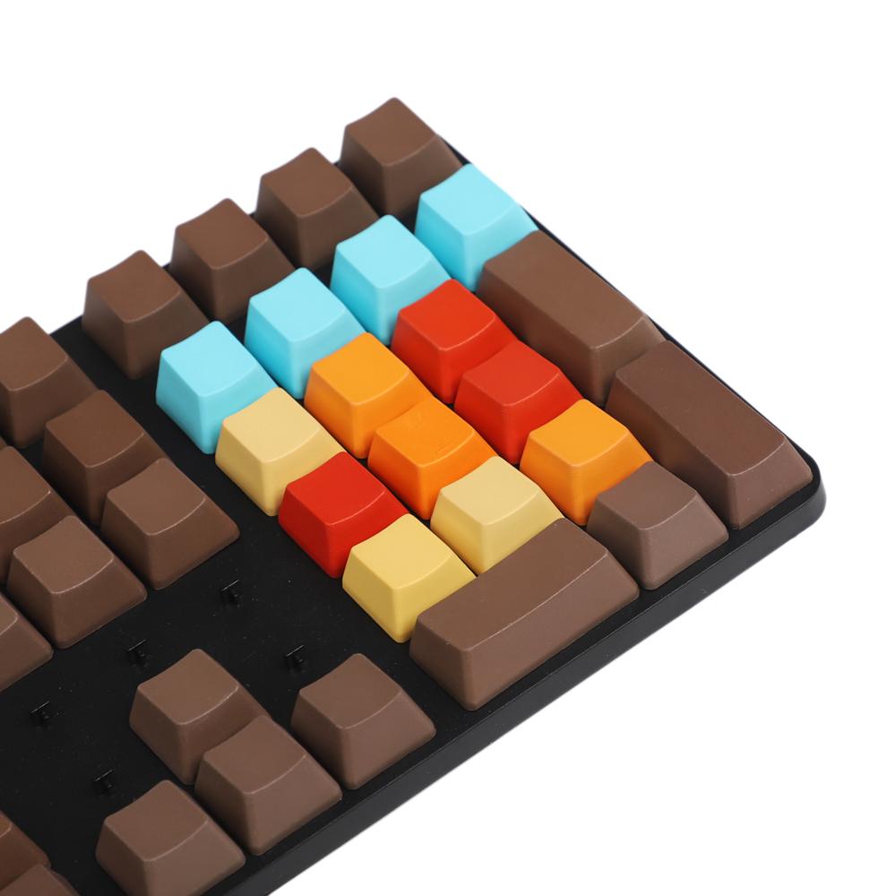 ISO ANSI Blank 1976 Mixed Color OEM Profile Thick PBT Dyed Keycaps For MX Switches Mechanical Keyboard