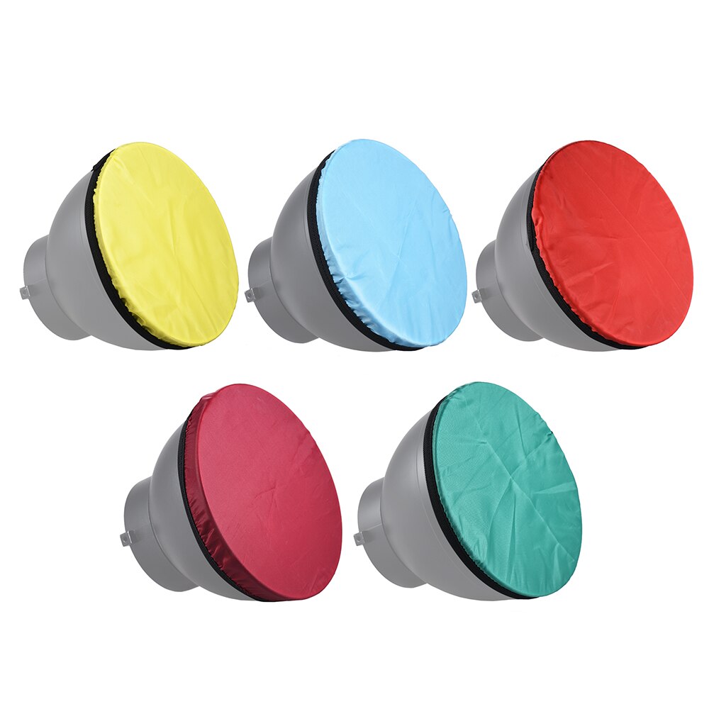 Andoer Soft Diffuser Doek Fotografie Licht Soft Diffuser Doek Kit Voor 7 "180Mm Standaard Studio Strobe Reflector 5 kleuren