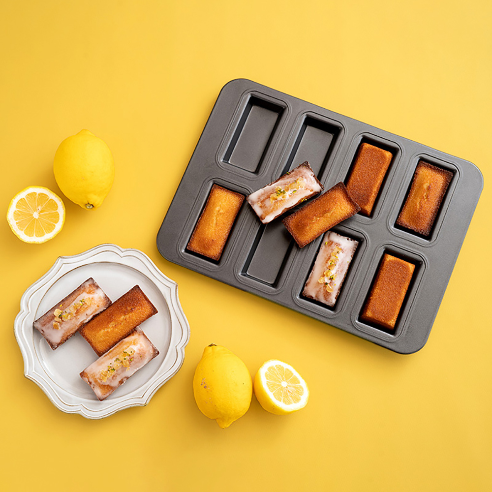 Latas para pan de acero al carbono, Mini molde para muffins, molde para panadería, molde para pastel financiero, bandeja para hornear, accesorios para hornear pan, utensilio de pastelería