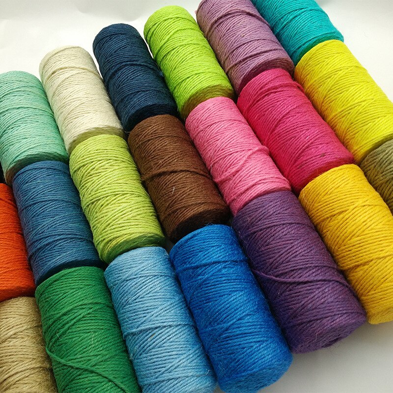 100m Natural Jute Twine Canvas String Hemp String Wedding Party Winding Threads dd Laces DIY Thread