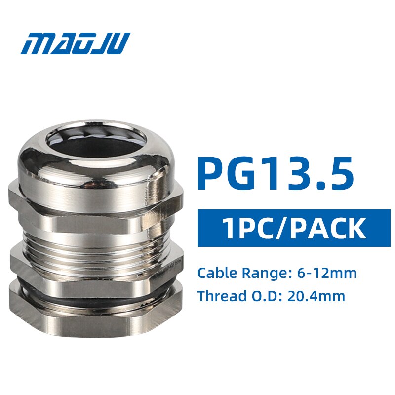 1 PIÈCES PG7 PG9 PG11 PG13.5 PG16 PG19 Métal Câble Serre-câbles M12 M16 M18 M20 M22 M25 IP68 CE Presse-Étoupe En Laiton Connecteur De Fil: PG13.5-1PCS